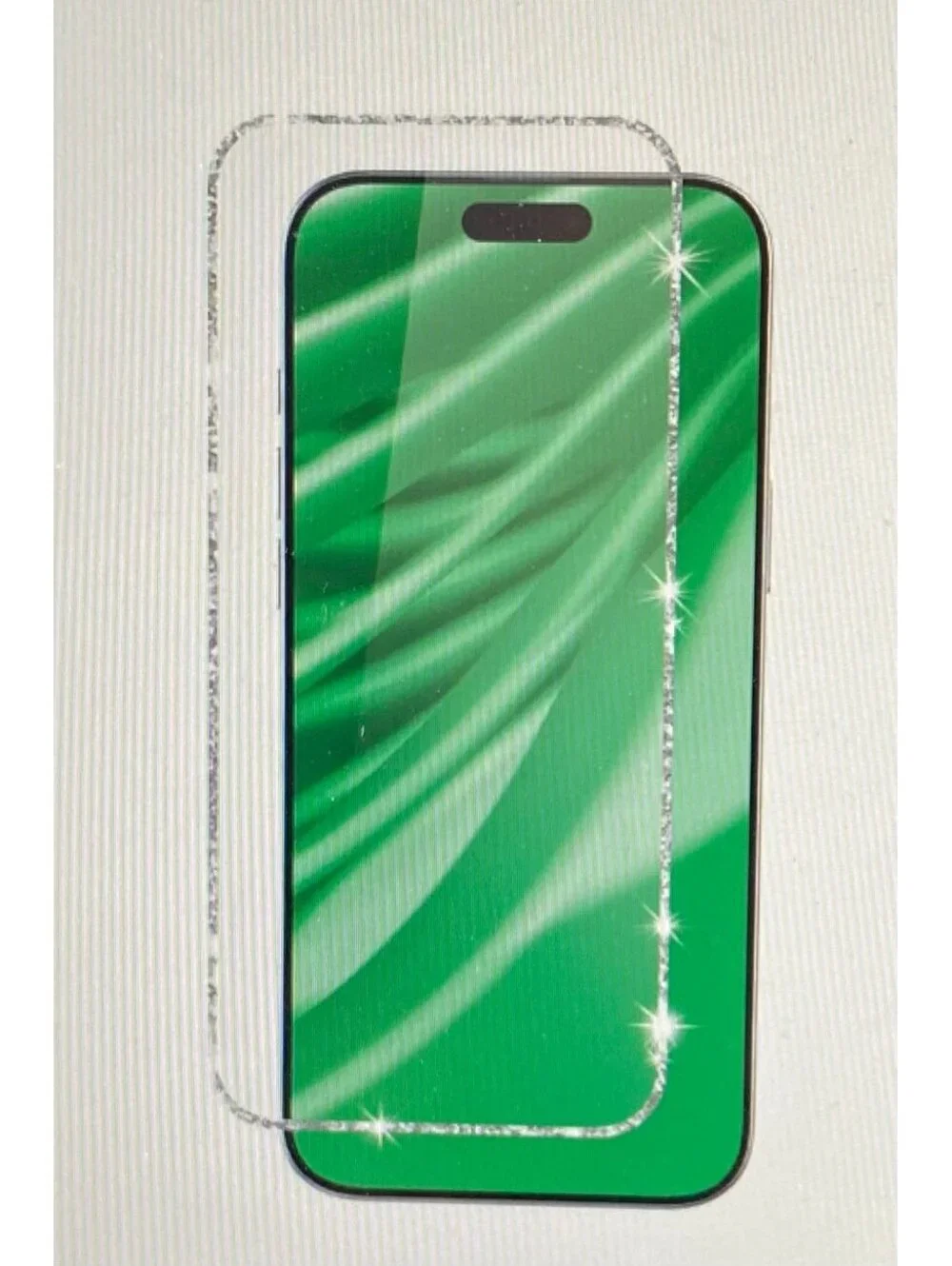 Onn Glitter Frame Glass Screen Protector for 17 Pro